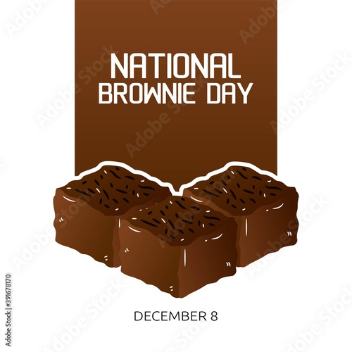 National Brownie Day Vector Illustration. Suitable for greeting card poster and banner