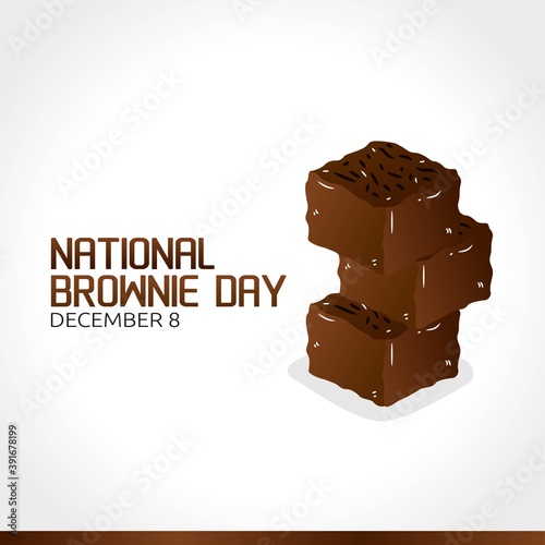 National Brownie Day Vector Illustration. Suitable for greeting card poster and banner