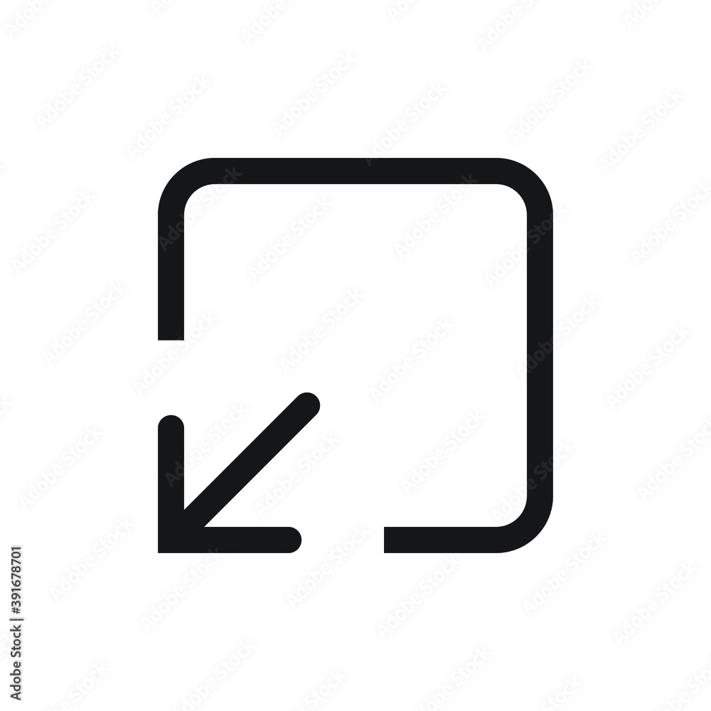 Minimize screen icon design isolated on white background Minimize screen icon design isolated on white background