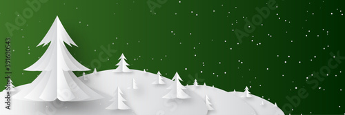 Beautiful christmas banner with text space