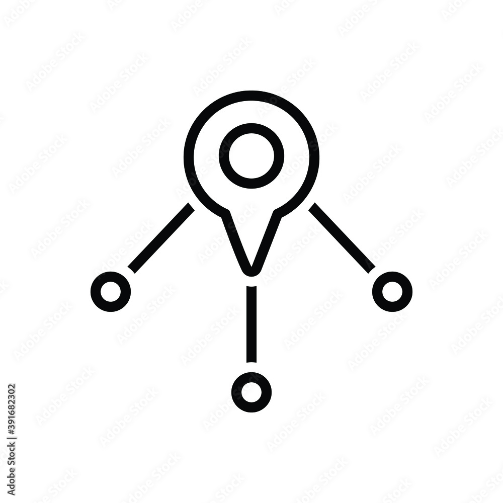 Black line icon for distribution Black line icon for distribution