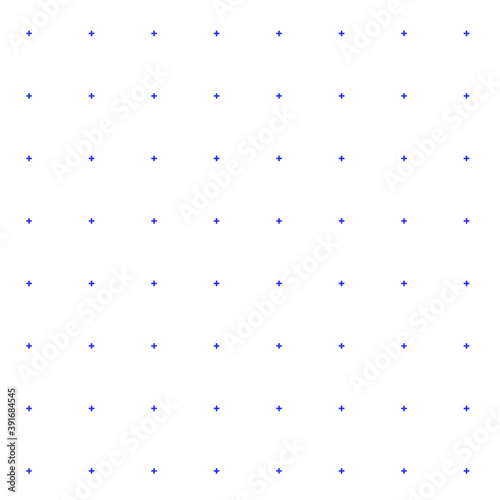 abstract blue plus sign seamless geometric tile grid pattern on white background