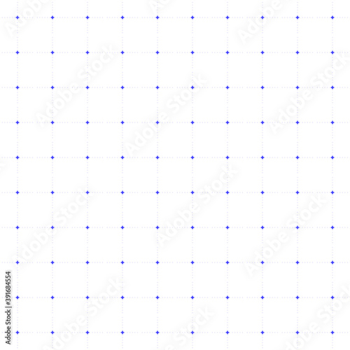 abstract blue plus sign seamless geometric tile grid Pattern With tile dashes line on white background