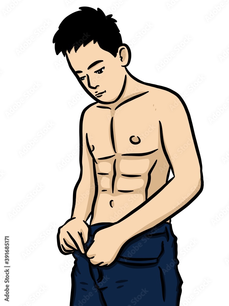 cartoon cute man on white background cartoon cute man on white background