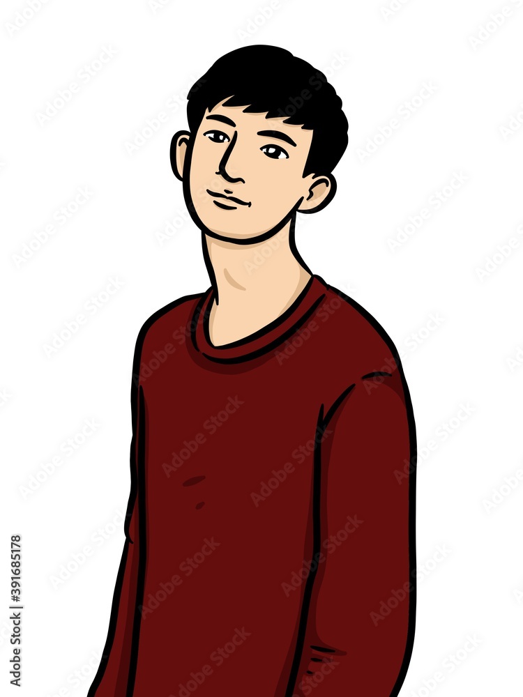 cartoon cute man on white background cartoon cute man on white background