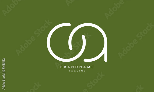 Alphabet letters Initials Monogram logo OA, AO, O and A photo