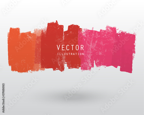 Vector illustration grunge brush style paint coloured blank banner.