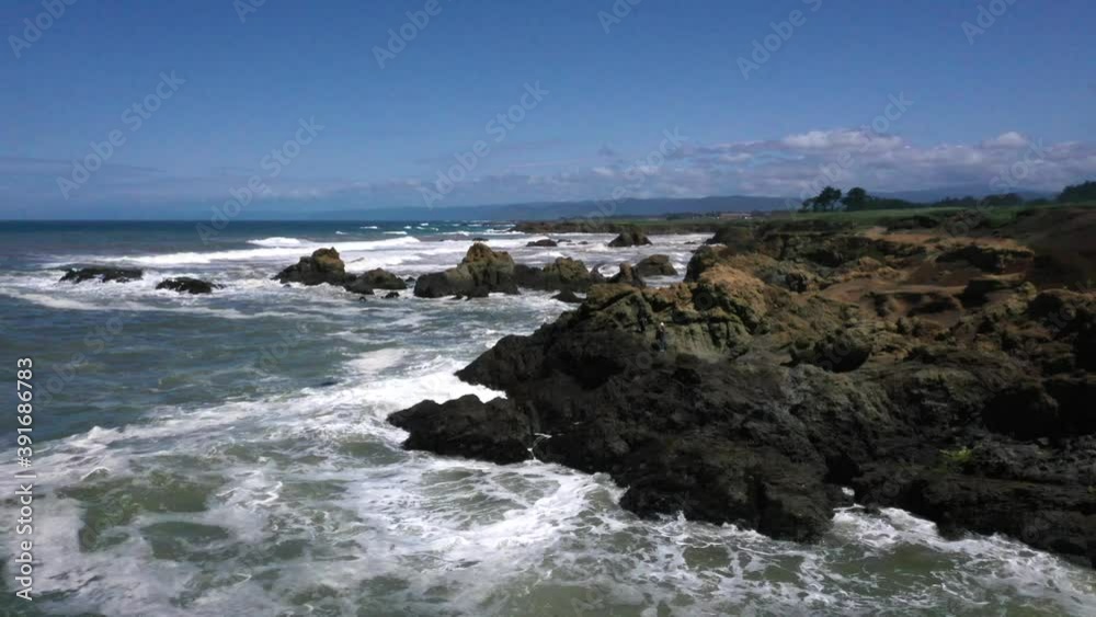 Rugged Coastline Scenic Landscape Fort Bragg California Drone View Rugged Coastline Scenic Landscape Fort Bragg California Drone View