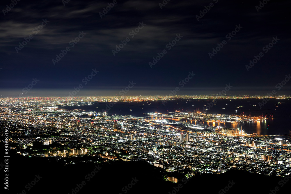 摩耶山掬星台から見る神戸の夜景　【2020年】