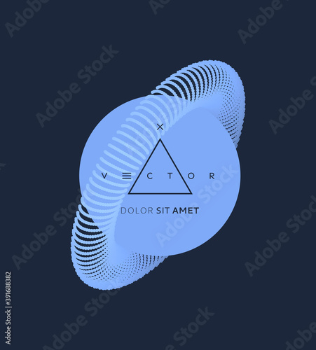 Sphere. 3d vector illustration with Saturn. Can be used for cover, poster, flyer or banner.