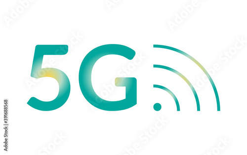 5G vector icon isolated on white