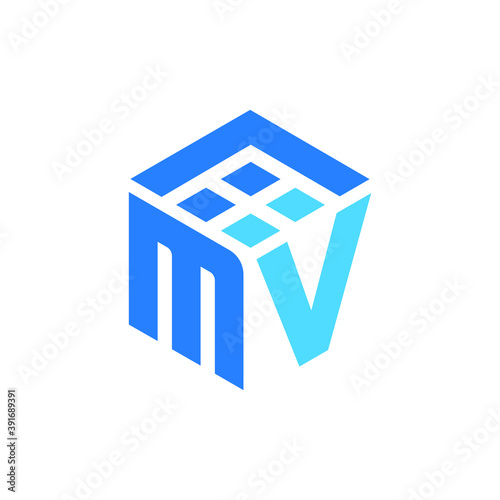 MV Initial Letter Modern Unique Logo for Clothing Brand Fashion Logo and Icon Design Editable Vector Website Favicon Branding
