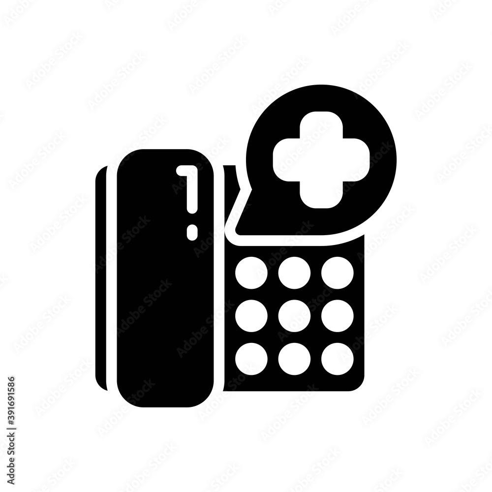medical support icon in glyph style isolated on white background. EPS 10 medical support icon in glyph style isolated on white background. EPS 10