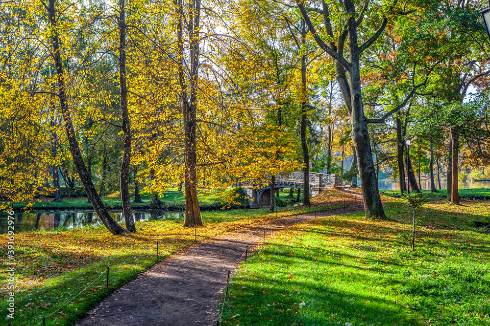 Palace park in autumn. Gatchina. Leningrad region. Russia Palace park in autumn. Gatchina. Leningrad region. Russia