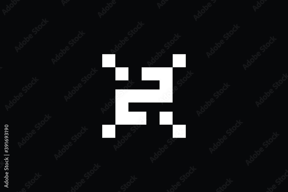 Fototapeta premium ZX logo letter design on luxury background. XZ logo monogram initials letter concept. ZX icon logo design. XZ elegant and Professional letter icon design on black background. X Z ZX XZ