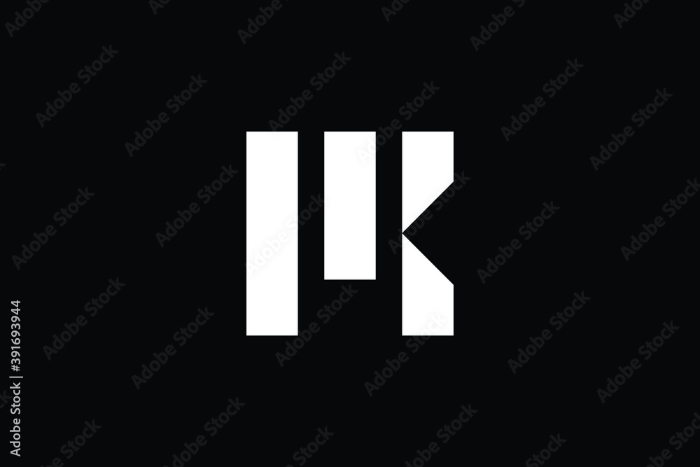 WK logo letter design on luxury background. KW logo monogram initials letter concept. WK icon logo design. KW elegant and Professional letter icon design on black background. K W WK KW