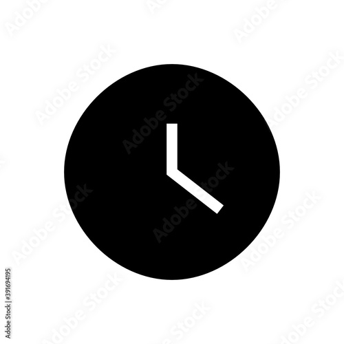 icon time clock high quality black style vector