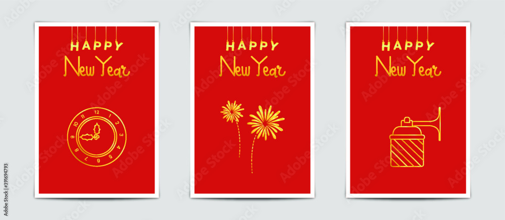 Merry Christmas modern card set elements greeting text lettering red background. Merry Christmas modern card set elements greeting text lettering red background.
