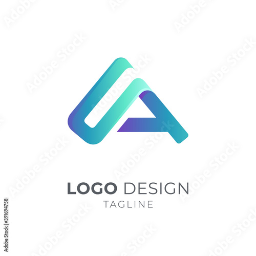 CA Initial Letter Logo, C and A monogram Logo Design