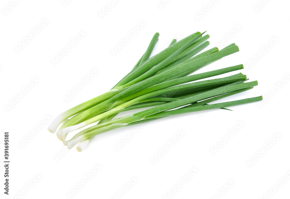 Green onion isolated on the white background Green onion isolated on the white background