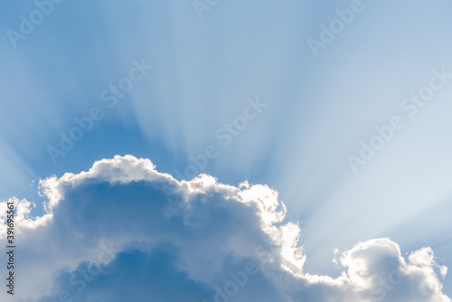 Cloud with sunshine background