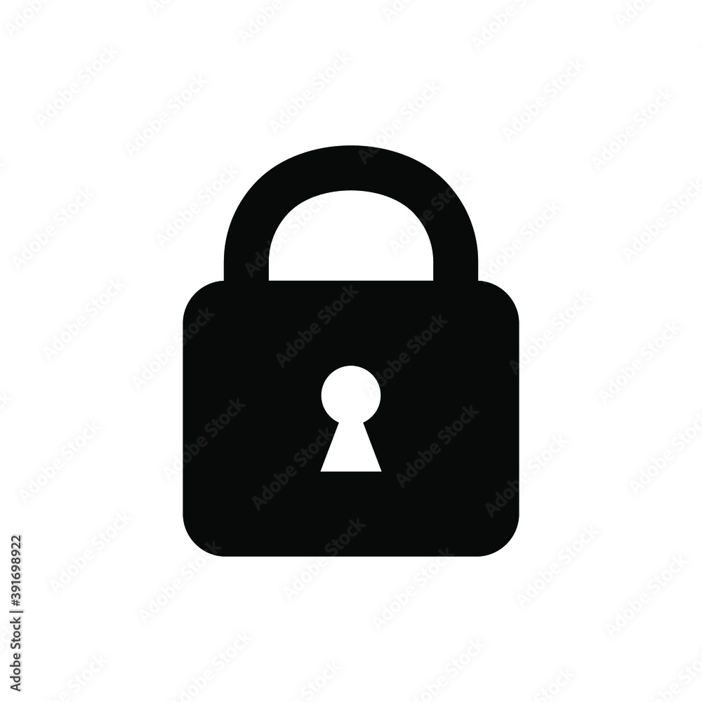 lock icon vector isolated on white background lock icon vector isolated on white background