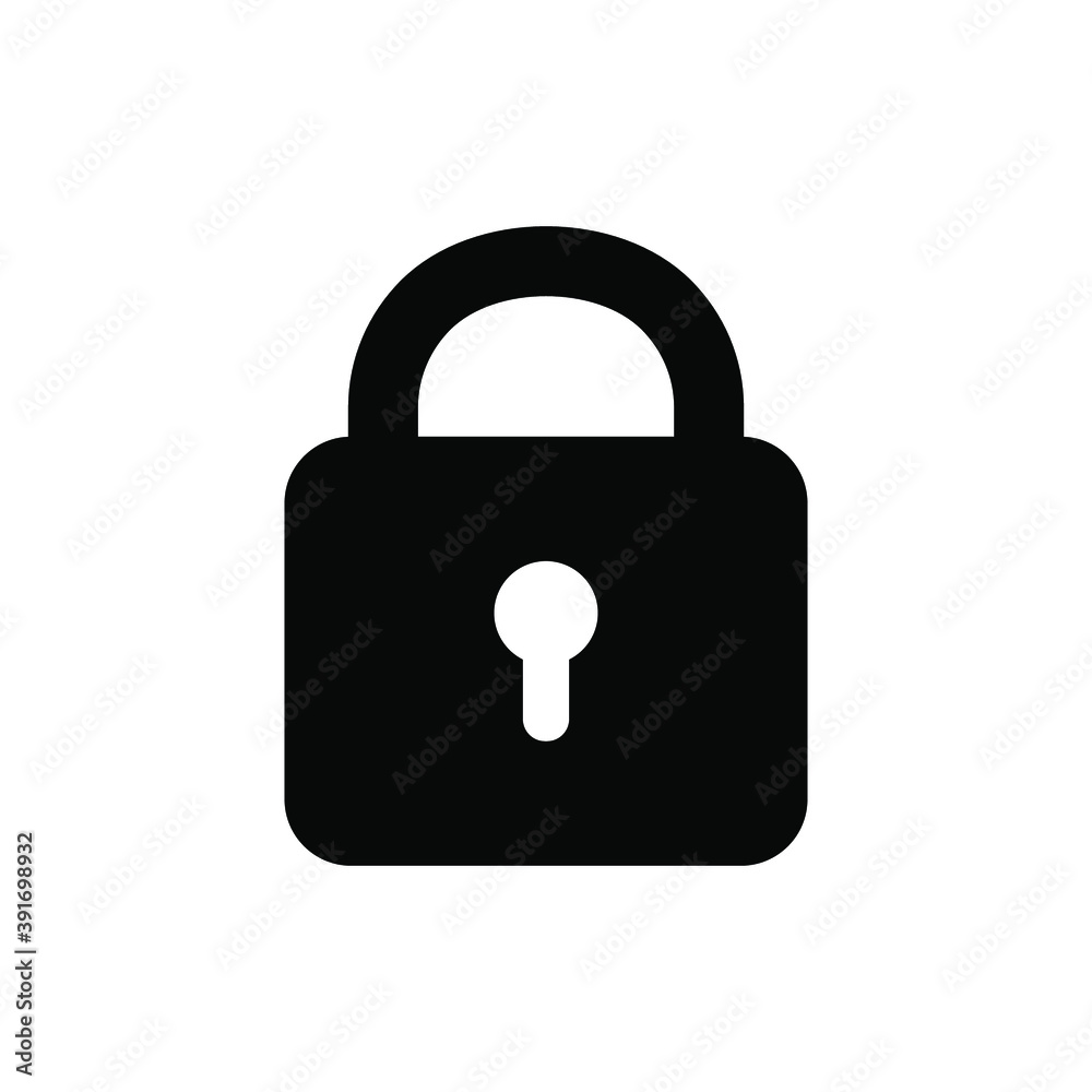lock icon vector isolated on white background lock icon vector isolated on white background