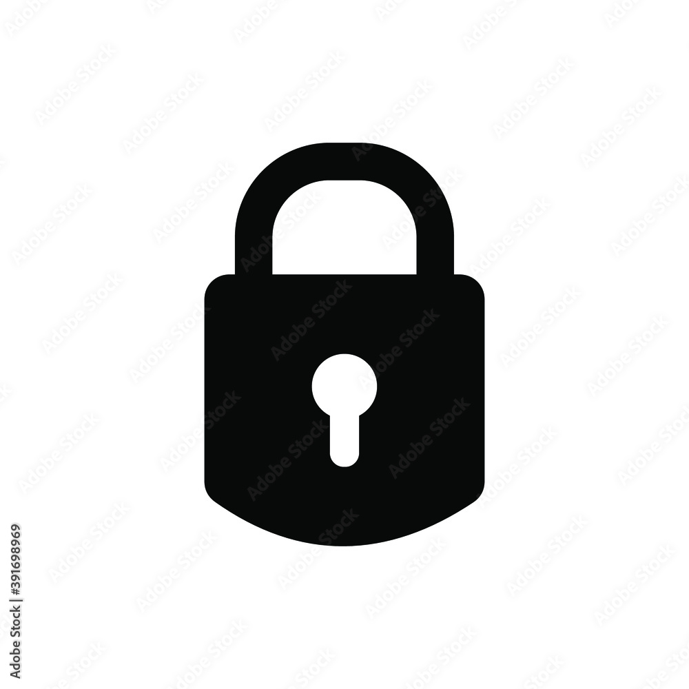 lock icon vector isolated on white background lock icon vector isolated on white background