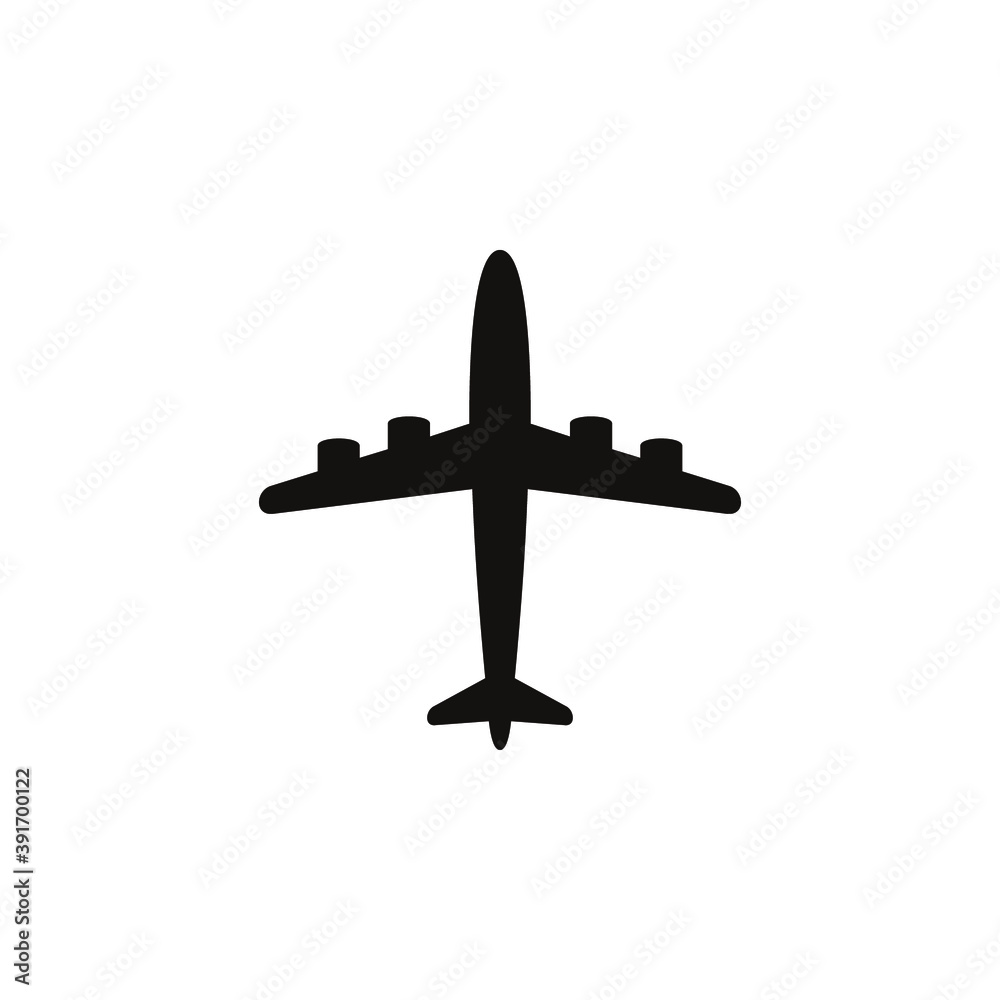 airplane icon vector isolated on white background airplane icon vector isolated on white background