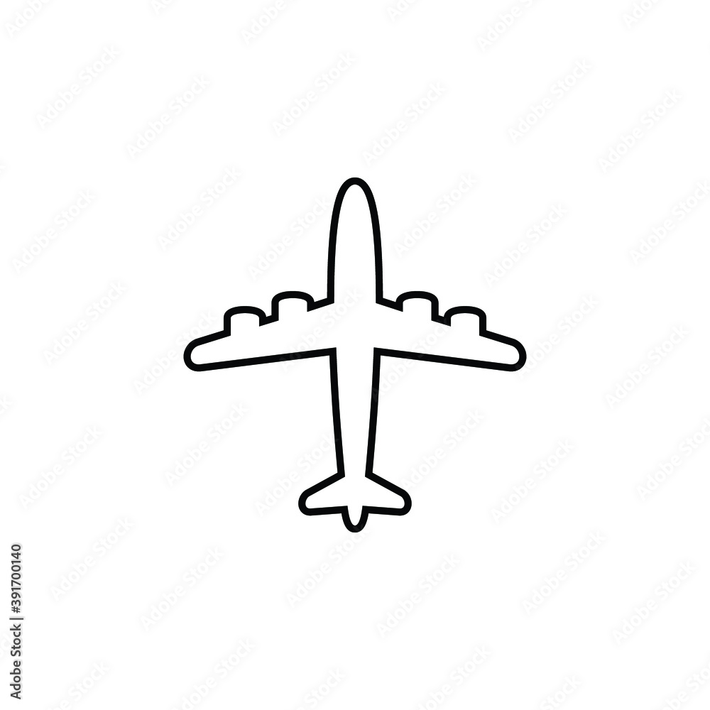 Fototapeta premium airplane icon vector isolated on white background