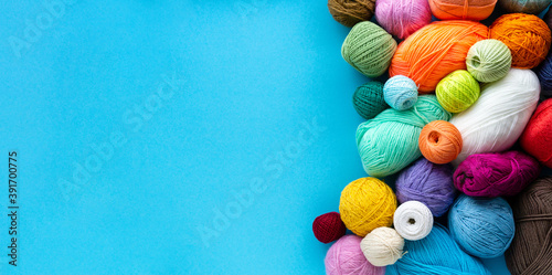 Obraz na plátne Knitting flat lay