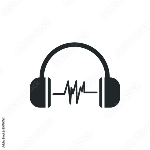Headphone icon . Headphone icon vector. Headphone icon isolated on white background. Headphone icon modern and flat style. Headphone icon illustration. Headphone headset icon.