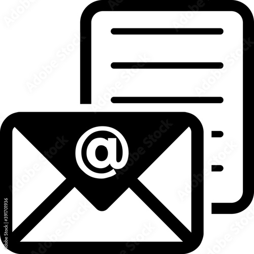 
An envelope with mailing sign and document
