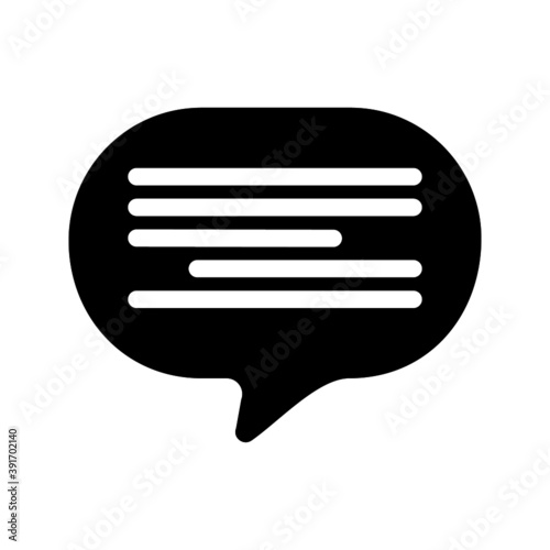 Chat speech bubble icon design. Message communicatin sign. Online consulting symbol. photo