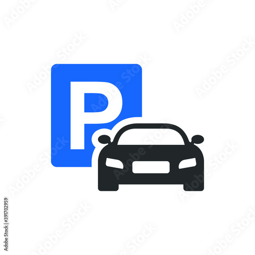 parking car icon vector illustration