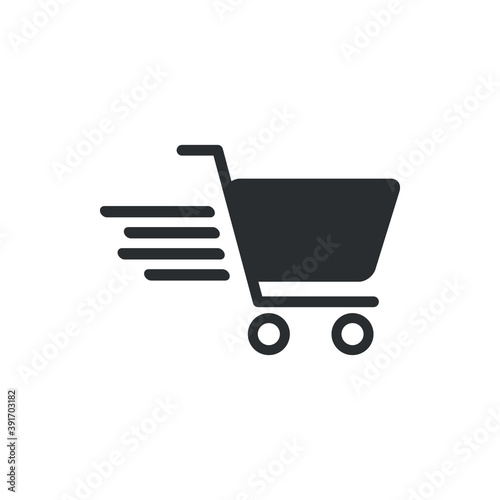 Shooping cart icon vector. Shooping cart icon isolated on white background. Shooping cart icon simple and modern for app, web and design.