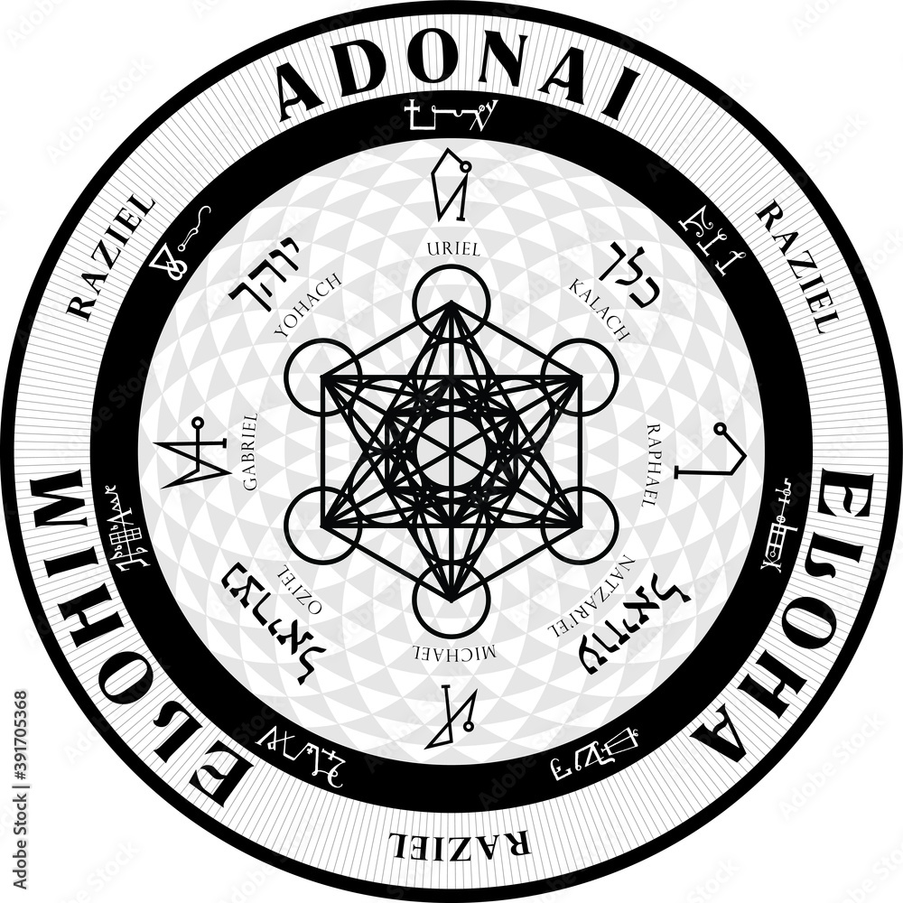 Vetor de Vector Grand Seal of Angelic Protection Angels Archangels ...