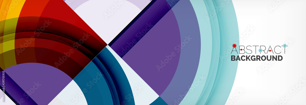 Round shapes, triangles and circles. Modern abstract background Round shapes, triangles and circles. Modern abstract background