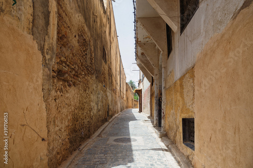 View of the medina quarter of Fez in Morocco. The medina of Fez is listed as a World Heritage Site and is believed to be one of the world largest urban pedestrian zones.