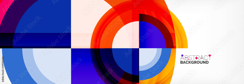 Round shapes, triangles and circles. Modern abstract background Round shapes, triangles and circles. Modern abstract background