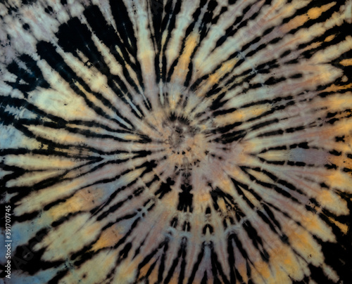 Spiral tie-dye pattern. Hip...