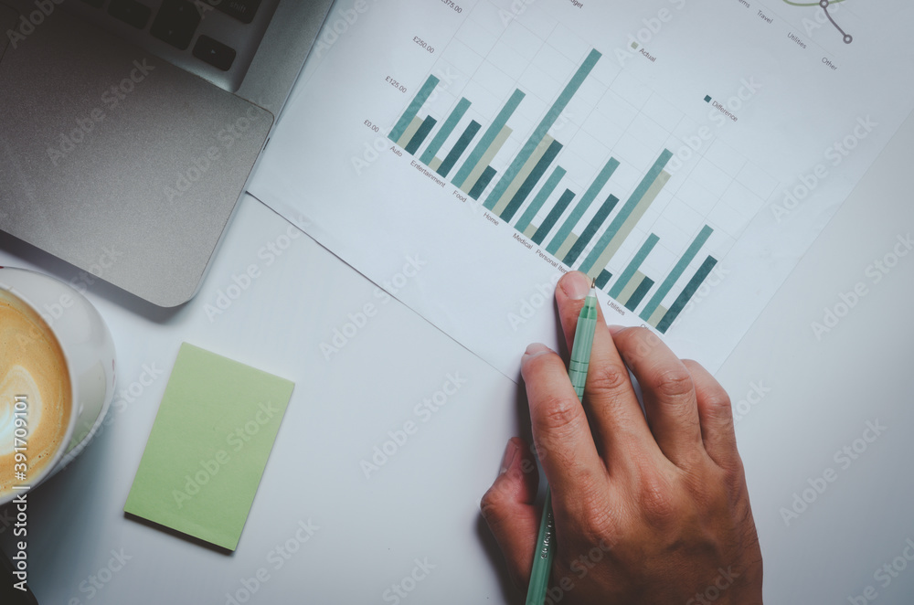 Business graph and chart finance Business graph and chart finance