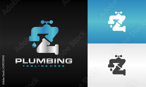 letter Z water faucet logo