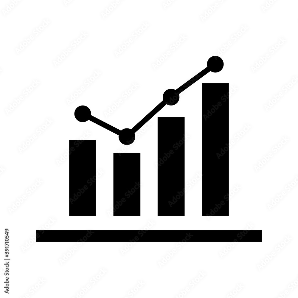 trading graph business icon