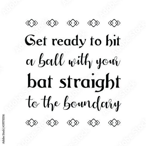  Get ready to hit a ball with your bat straight to the boundary Vector stamp. White isolated