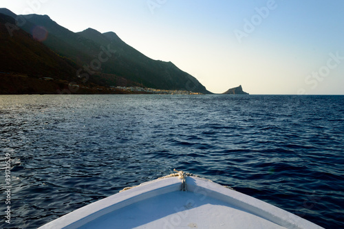 Boat trip in the Maritime preservation area of the Marettimo island in the Mediterranean sea closed to Sicily