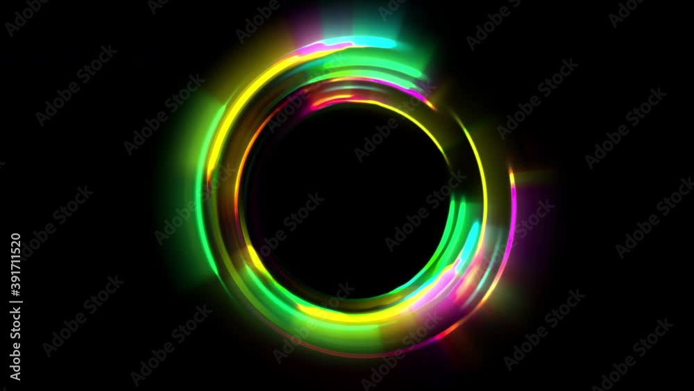 Colorful blurred light circle stripes in motion over on abstract background. Rainbow rays. Led Light. Future tech. Shine dynamic scene. Neon flare. Magic moving fast lines video 4k for you presentatio Colorful blurred light circle stripes in motion over on abstract background. Rainbow rays. Led Light. Future tech. Shine dynamic scene. Neon flare. Magic moving fast lines video 4k for you presentatio