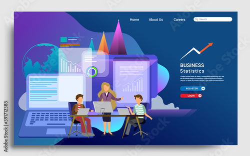Design web templates for teamwork concept, business strategy, analytics and idea. Modern vector illustration concepts for website design ui/ux and business presentation. Vector illustration