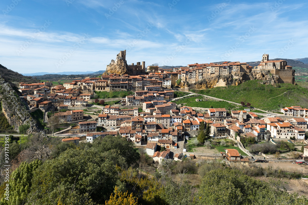 Panoramic view of Frias village, Burgos province, Spain	