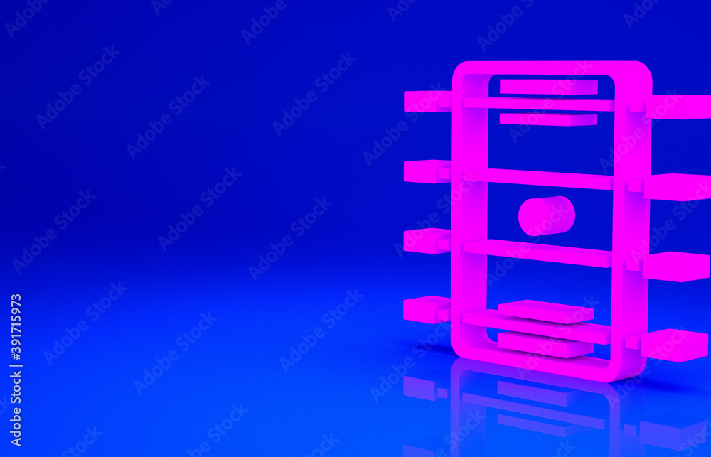Pink Hockey table icon isolated on blue background. Football table. Minimalism concept. 3d illustration 3D render. Pink Hockey table icon isolated on blue background. Football table. Minimalism concept. 3d illustration 3D render.